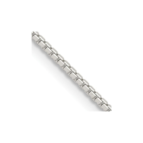 Sterling Silver 1.25mm 8 Sided Diamond-cut Box Chain