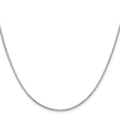 Sterling Silver 1.25mm 8 Sided Diamond-cut Box Chain