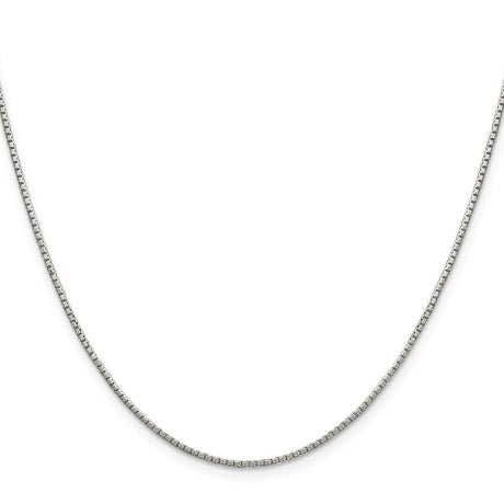 Sterling Silver 1.35mm 8 Sided Diamond-cut Box Chain