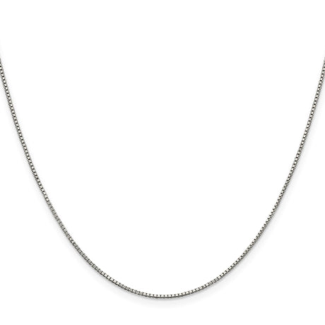 Sterling Silver Rhodium-plated .9mm Box Chain w/2in ext.