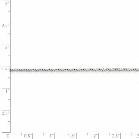 Sterling Silver Rhodium-plated 1.25mm Box Chain