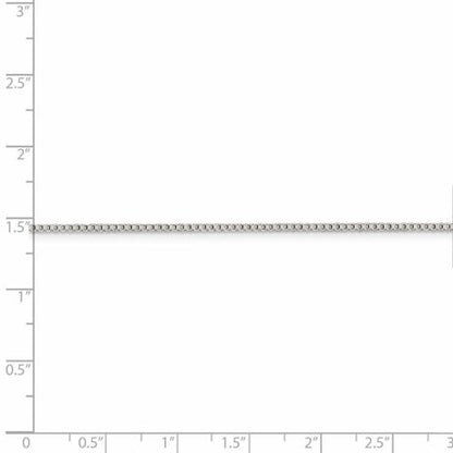 Sterling Silver Rhodium-plated 1.25mm Box Chain