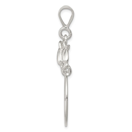 Sterling Silver Dolphin Charm Holder