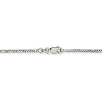 Sterling Silver 2mm Curb Chain Anklet