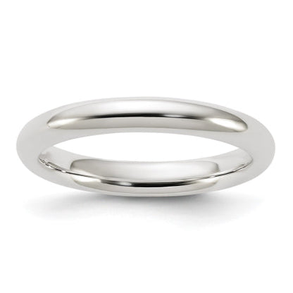 Sterling Silver 3mm Comfort Fit Size 6.5 Band