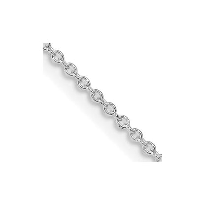 Sterling Silver Rhodium-plated 1.25mm Cable Chain w/2in ext.