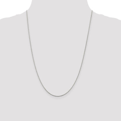 Sterling Silver 1.1mm Diamond-cut Rope Chain