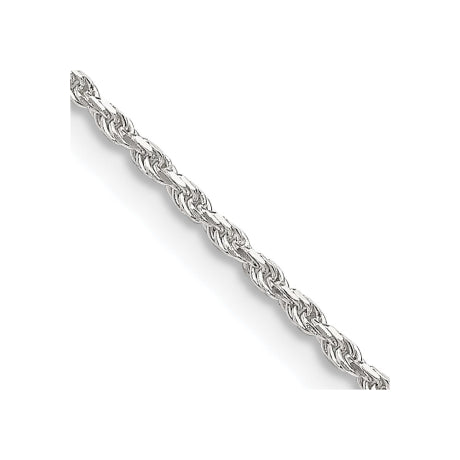 Sterling Silver 1.5mm Diamond-cut Rope Chain