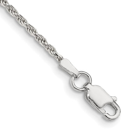 Sterling Silver 1.7mm Diamond-cut Rope Chain