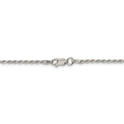 Sterling Silver 1.85mm Diamond-cut Rope Chain