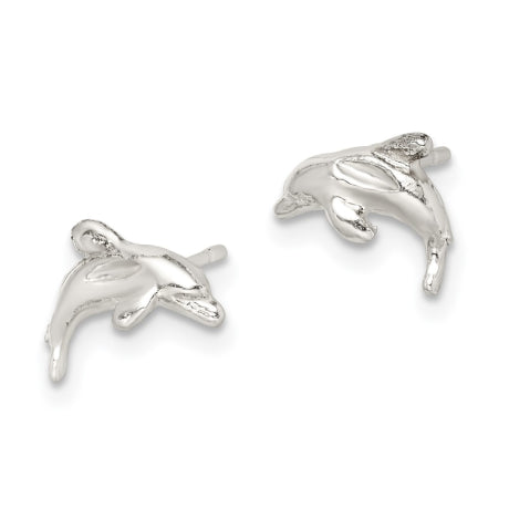 Sterling Silver Dolphin Mini Earrings