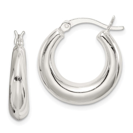 Sterling Silver Polished Hoop Earrings