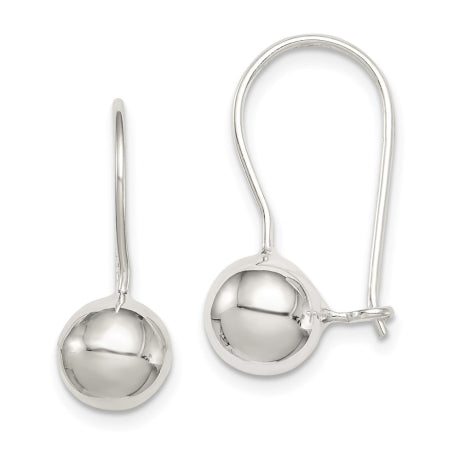 Sterling Silver 8mm Ball Earrings