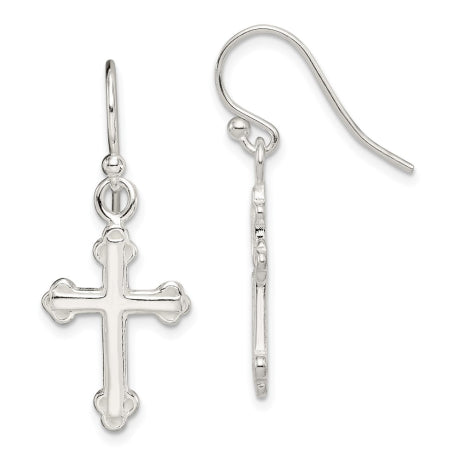 Sterling Silver Cross Earrings