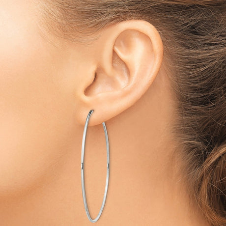 Sterling Silver 1.3mm Hoop Earrings