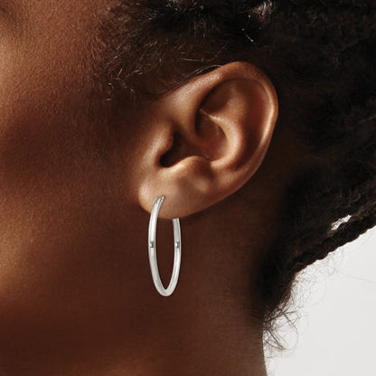 Sterling Silver 2mm Hoop Earrings