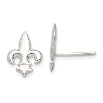 Sterling Silver Fleur De Lis Earrings