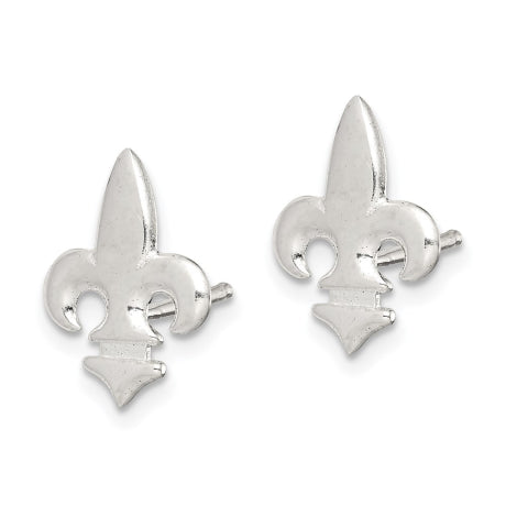 Sterling Silver Fleur De Lis Earrings