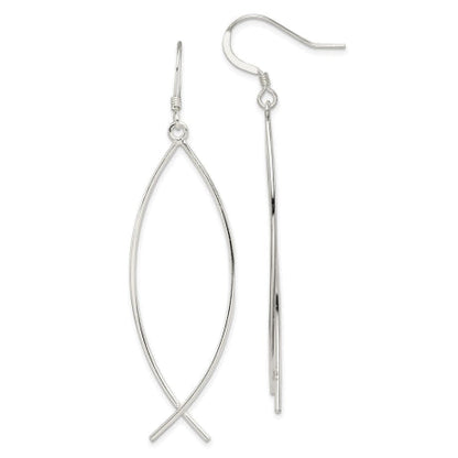 Sterling Silver Ichthus (fish) Earrings