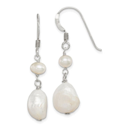 Sterling Silver FW Cultured Pearl Dangle Earrings