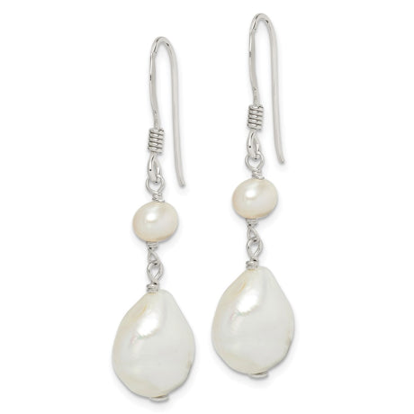 Sterling Silver FW Cultured Pearl Dangle Earrings