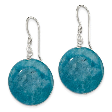 Sterling Silver Blue Agate Earrings