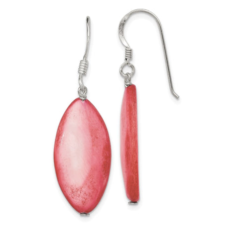 Sterling Silver Pink Mother of Pearl Earrings