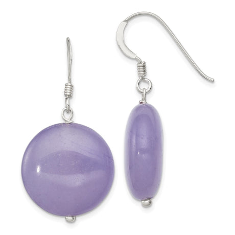 Sterling Silver Lavender Jade Earrings