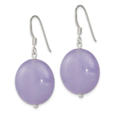 Sterling Silver Lavender Jade Earrings