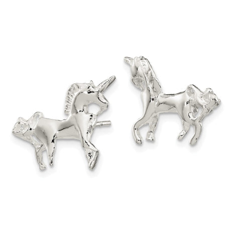 Sterling Silver Unicorn Mini Earrings