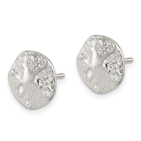 Sterling Silver Sand Dollar Mini Earrings