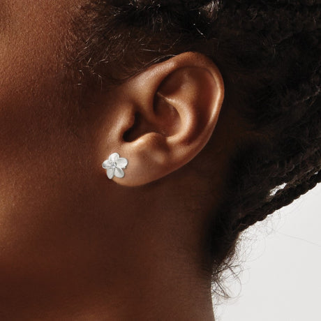 Sterling Silver CZ Post Earrings