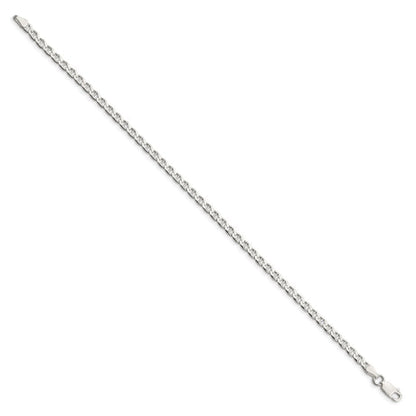 Sterling Silver 3.15mm Flat Cuban Anchor Chain Anklet