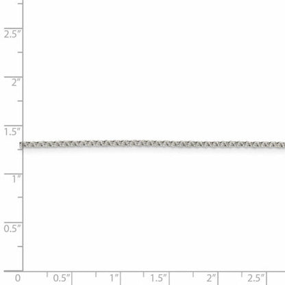 Sterling Silver Rhodium-plated 1.5mm Rolo Chain