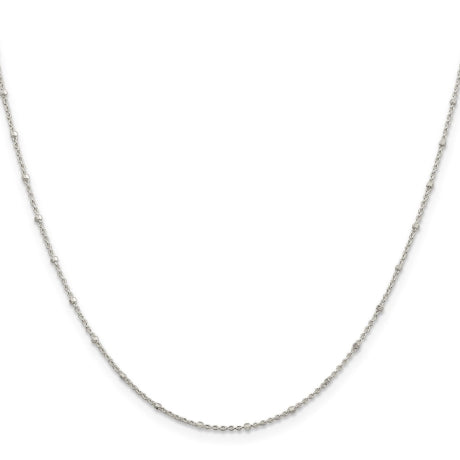 Sterling Silver 1.25mm Rolo with Beads Chain