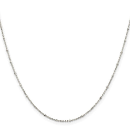 Sterling Silver 1.25mm Rolo with Beads Chain