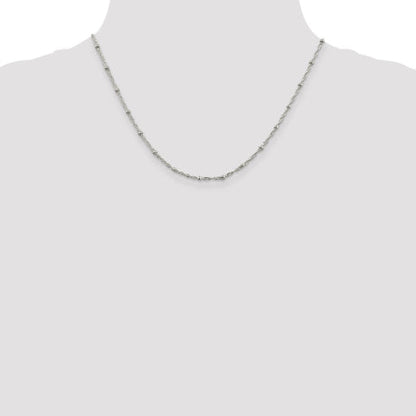 Sterling Silver 2.5mm Singapore w/ Beads Chain