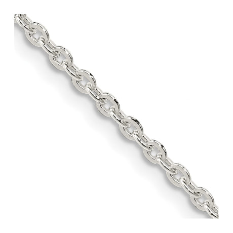 Sterling Silver 2mm Flat Link Cable Chain