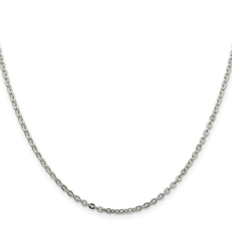 Sterling Silver 2mm Flat Link Cable Chain