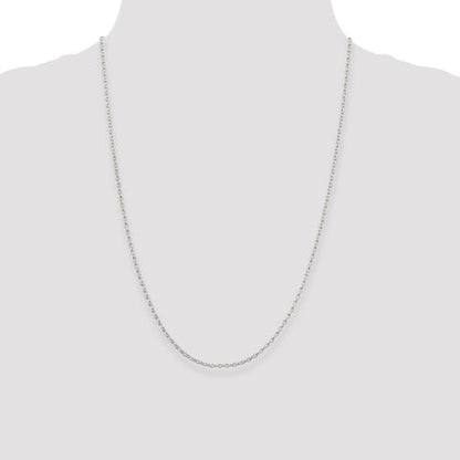 Sterling Silver 1.6mm Oval Fancy Rolo Chain