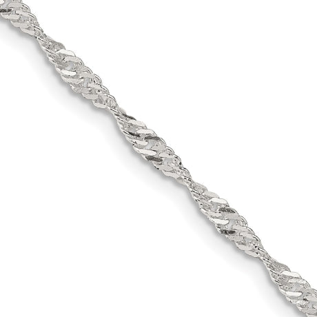 Sterling Silver 2.25mm Singapore Chain