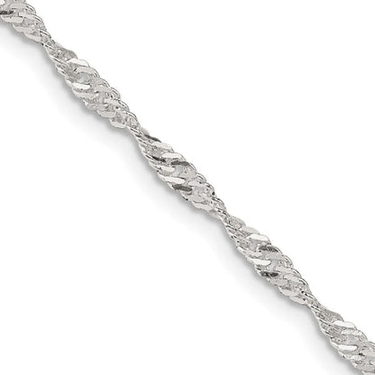 Sterling Silver 2.25mm Singapore Chain