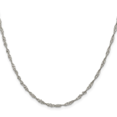 Sterling Silver 2.25mm Singapore Chain