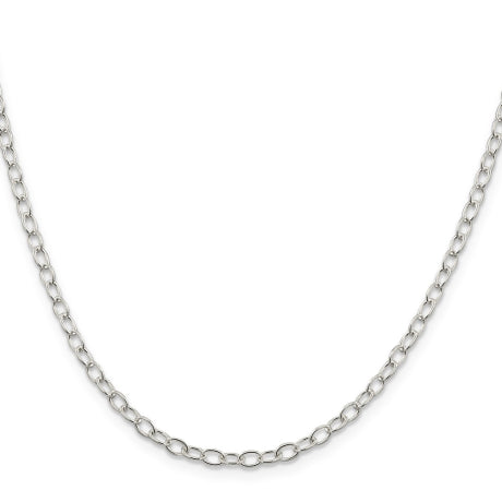 Sterling Silver 3.4mm Oval Cable Chain