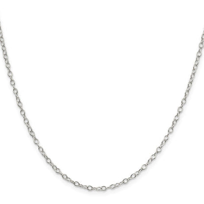 Sterling Silver 2.25mm Oval Cable Chain