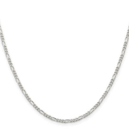 Sterling Silver 2.25mm Figaro Chain