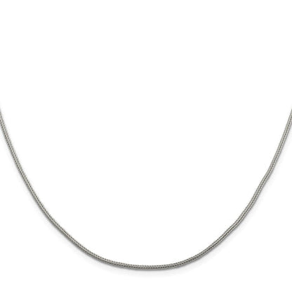 Sterling Silver 1.25mm Diamond-cut Round Franco Chain