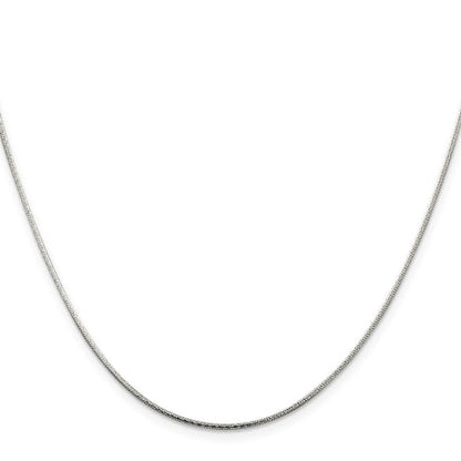 Sterling Silver 1.25mm Diamond-cut Snake Chain