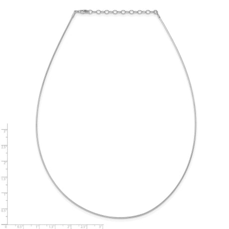 Sterling Silver Rhodium-plated 1mm Round Cubetto