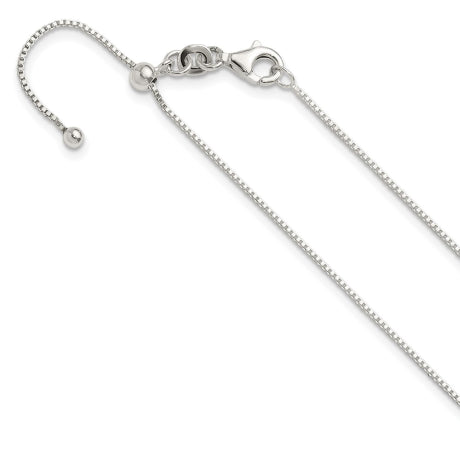 Sterling Silver Polished Adjustable Necklace